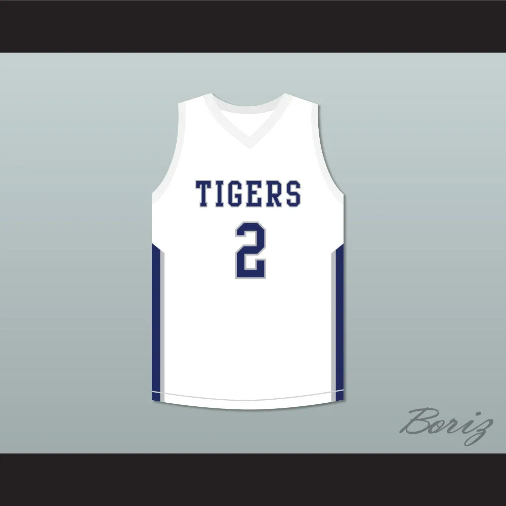 Devin Booker 2 Moss Point High School Tigers White Basketball Jersey