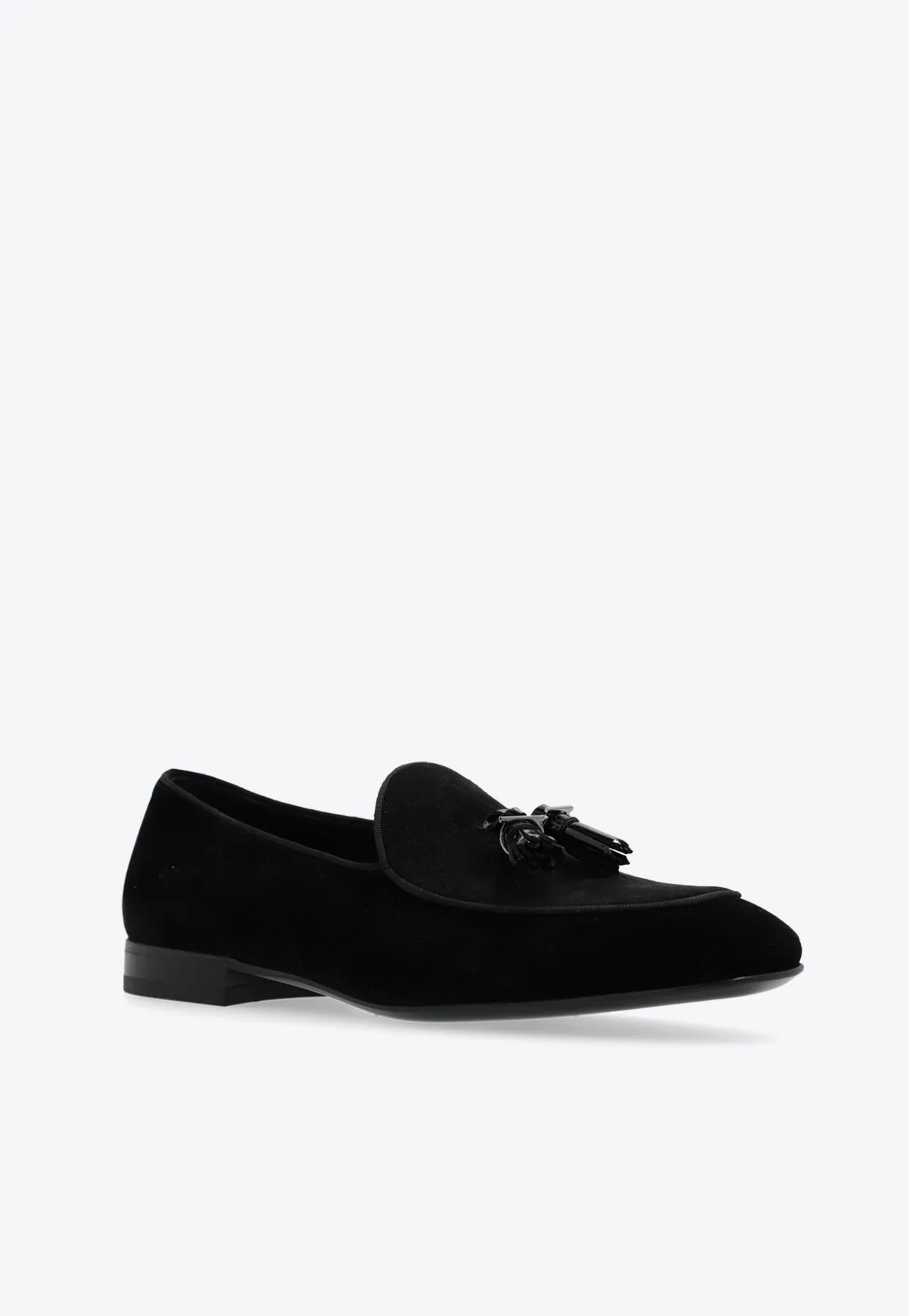 Donovan Tassel Velvet Loafers