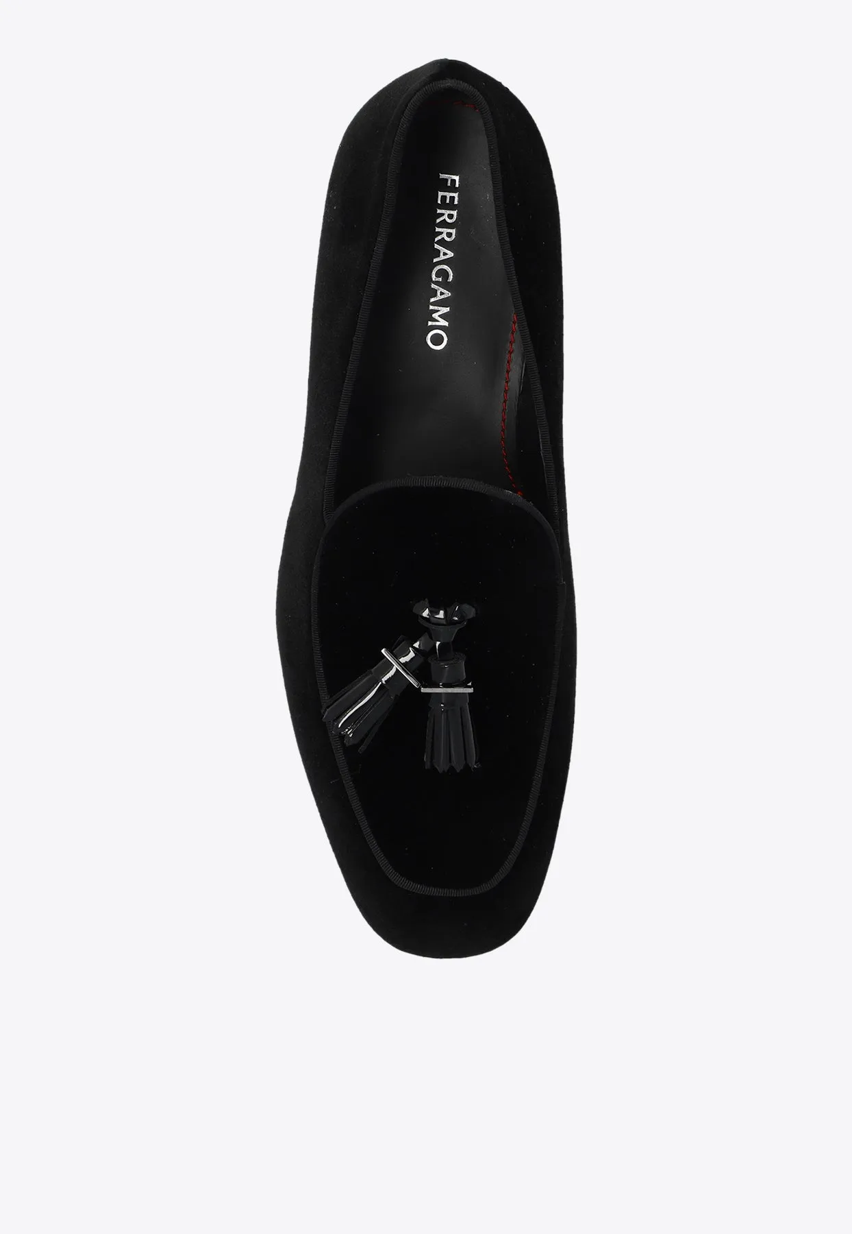 Donovan Tassel Velvet Loafers