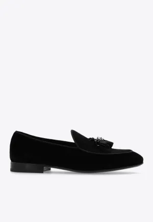 Donovan Tassel Velvet Loafers