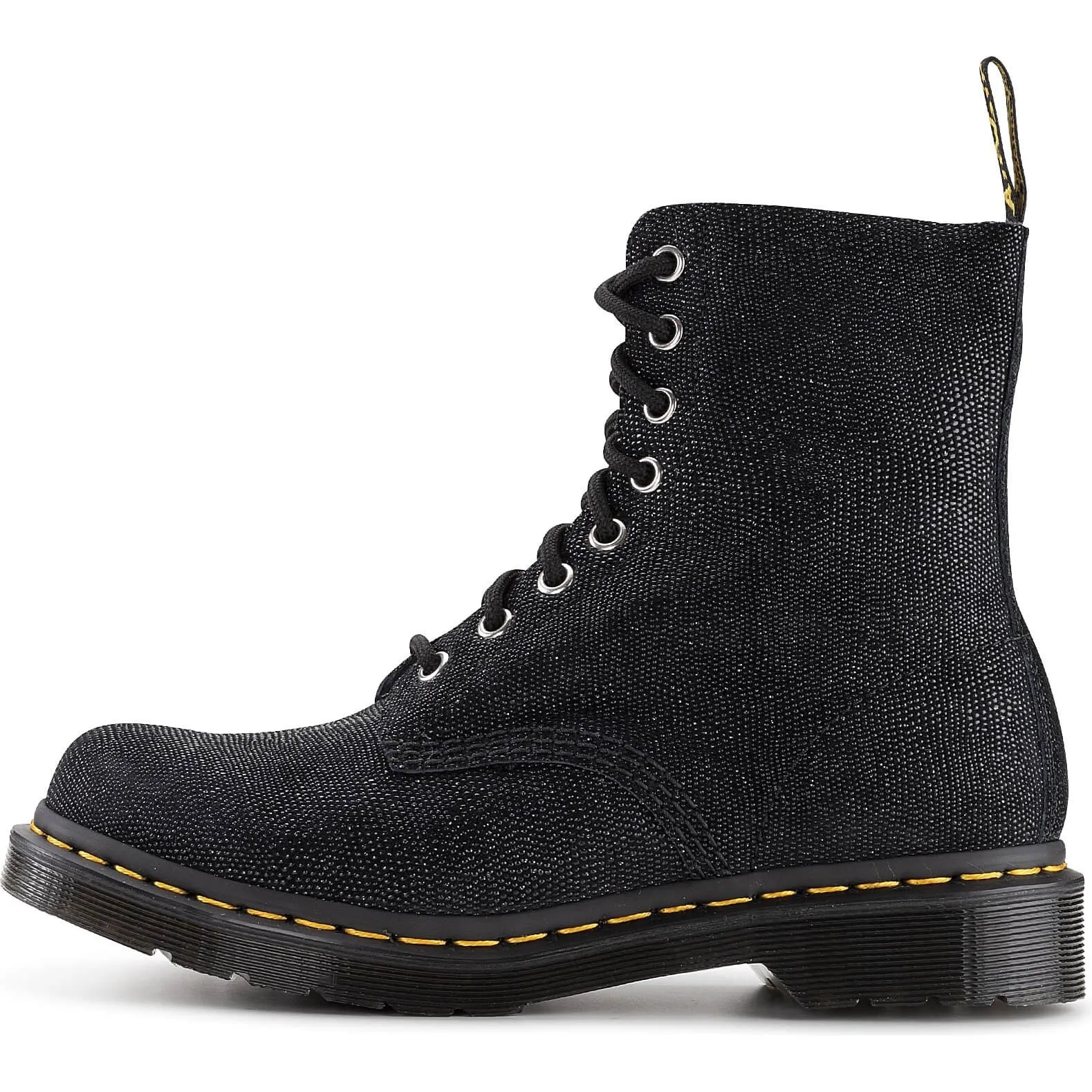 Dr. Martens 1460 Pascal W 8 Eye Boots Black Glitter Ray