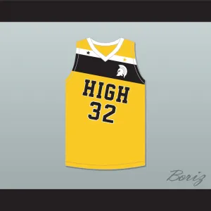 Draymond Green 32 Saginaw High School Trojans Yellow Gold Basketball Jersey 2