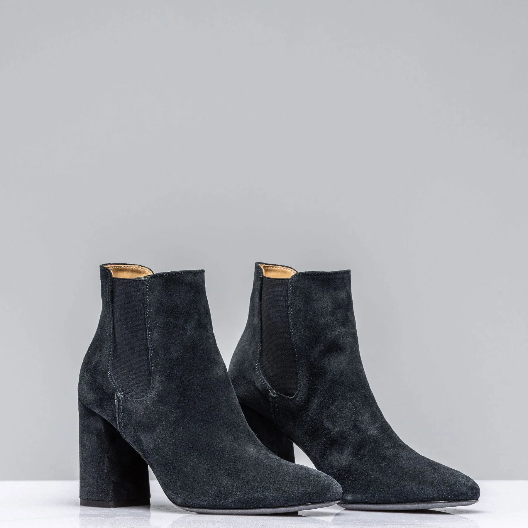 Dunia High Heel Bootie In Navy