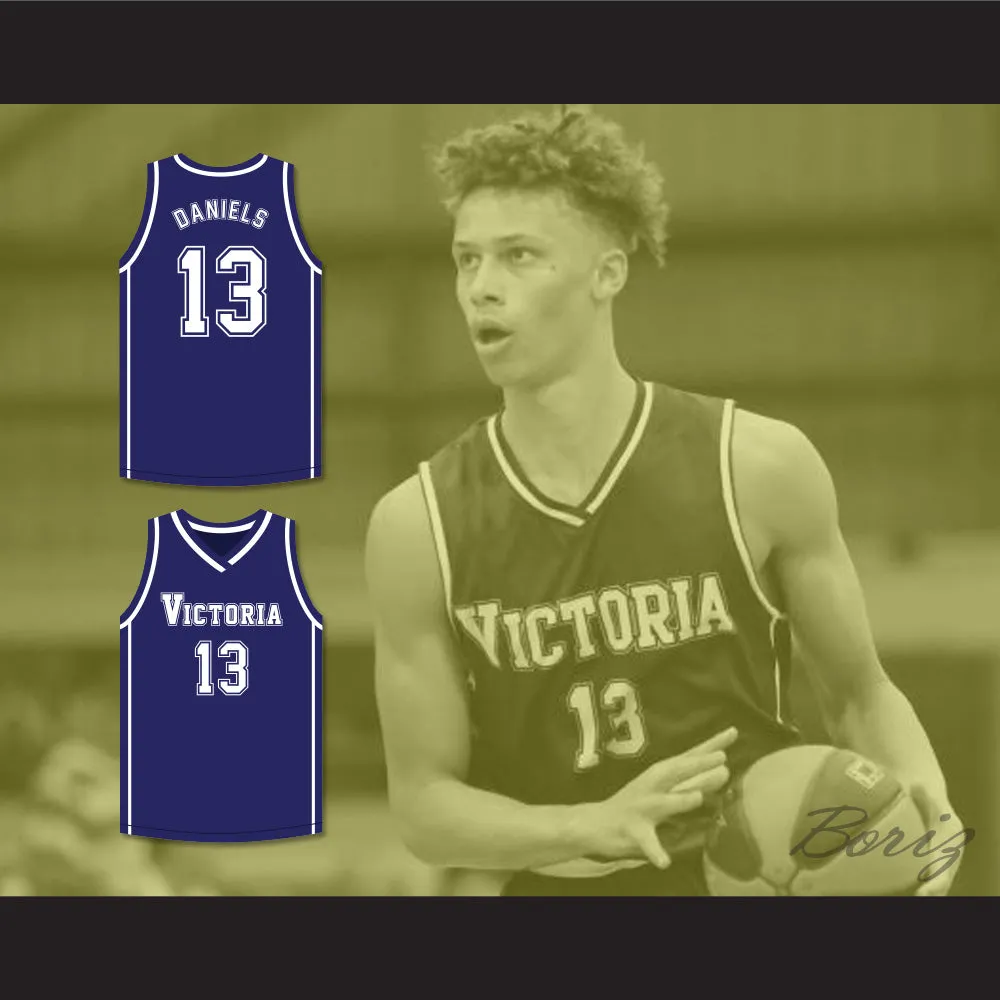 Dyson Daniels 13 Bendigo HIgh School Victoria Navy Blue Basketball Jersey 2
