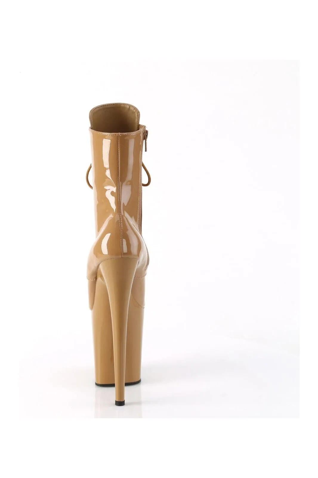 FLAMINGO-1020 Brown Patent Ankle Boot