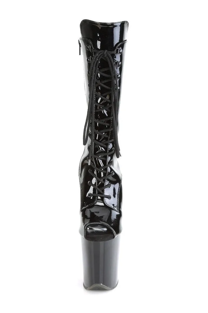 FLAMINGO-1051 Exotic Boot | Black Patent