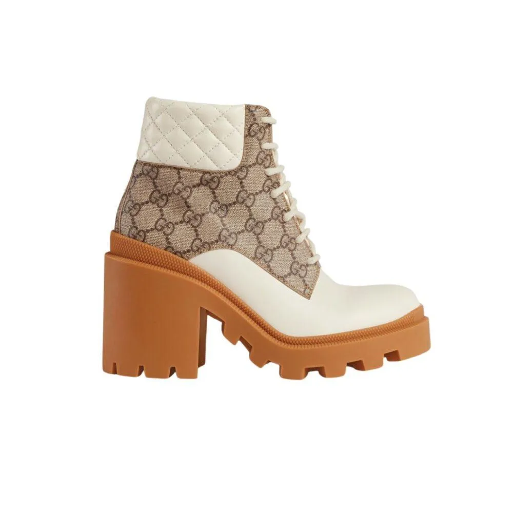 GG GG SUPREME ANKLE BOOTS WHITE