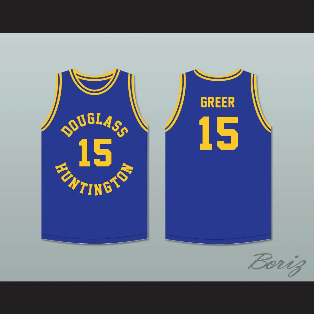 Hal Greer 15 Frederick Douglass Junior and Senior High School Tigers Blue Basketball Jersey 1