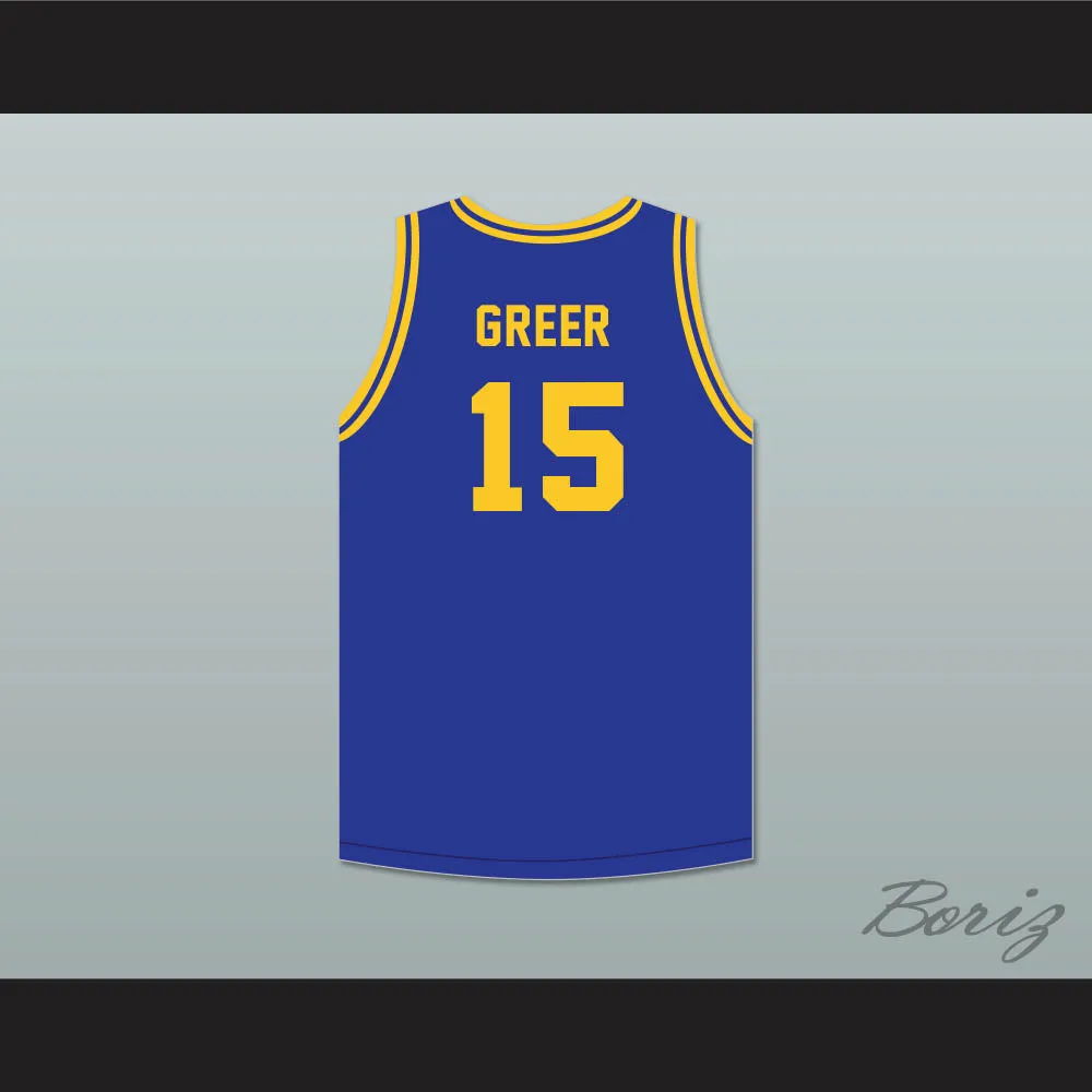 Hal Greer 15 Frederick Douglass Junior and Senior High School Tigers Blue Basketball Jersey 1