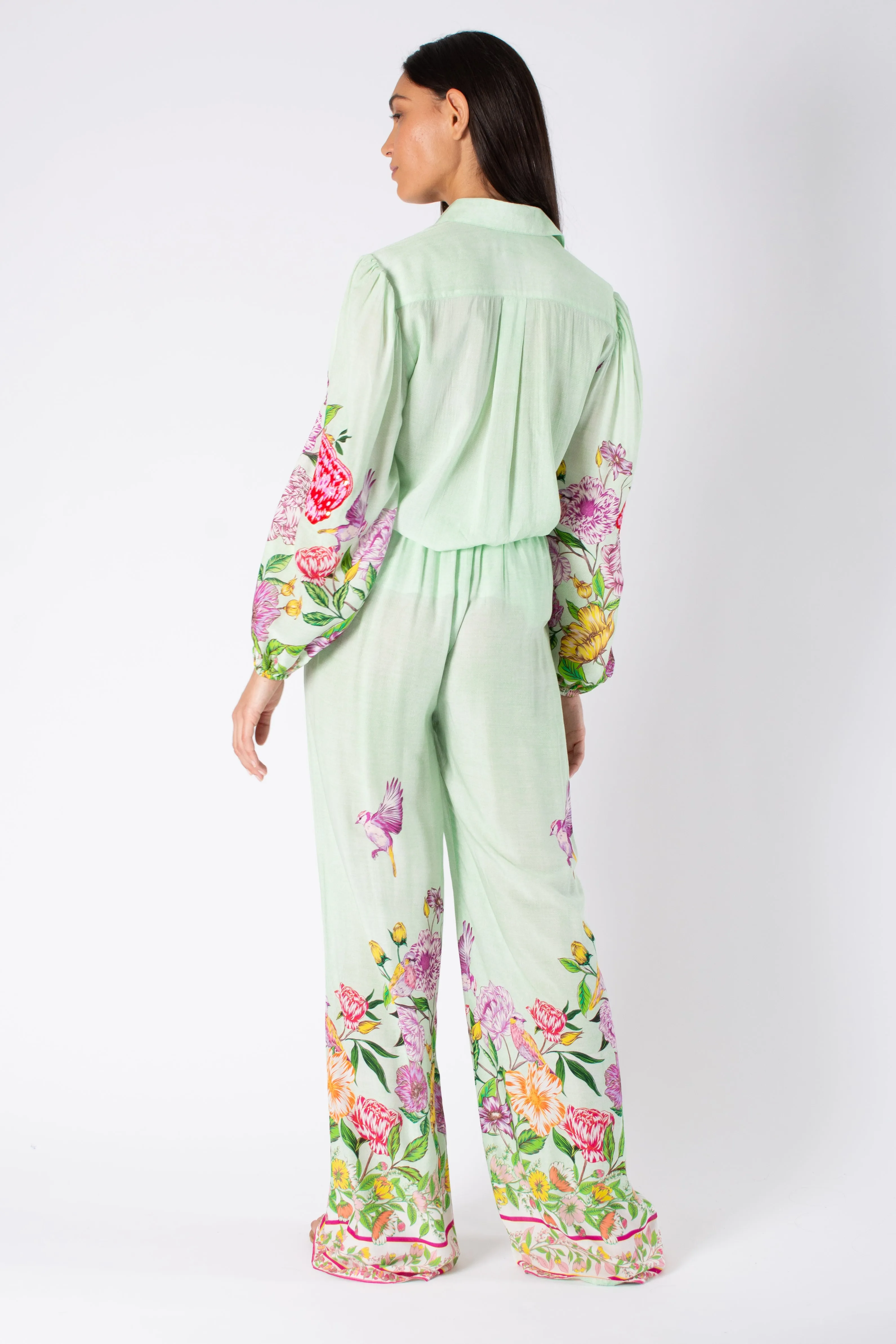 HEDI TOP - SECRET GARDEN GREEN