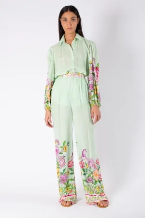 HEDI TOP - SECRET GARDEN GREEN