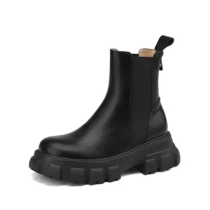 Hindy Black Platform Chelsea Boots