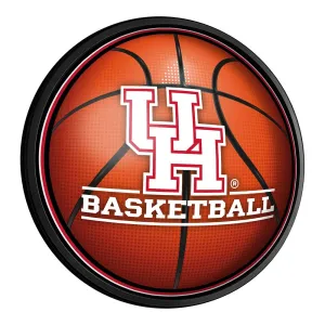 Houston Cougars: Basketball - Round Slimline Lighted Wall Sign