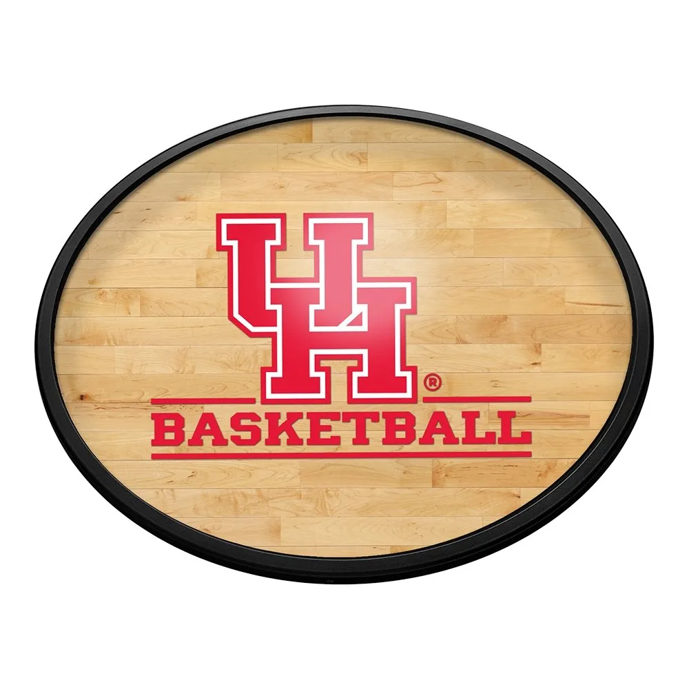 Houston Cougars: Hardwood - Oval Slimline Lighted Wall Sign