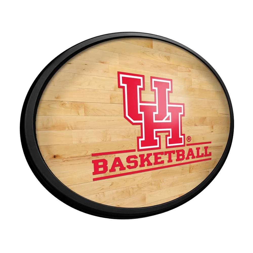 Houston Cougars: Hardwood - Oval Slimline Lighted Wall Sign