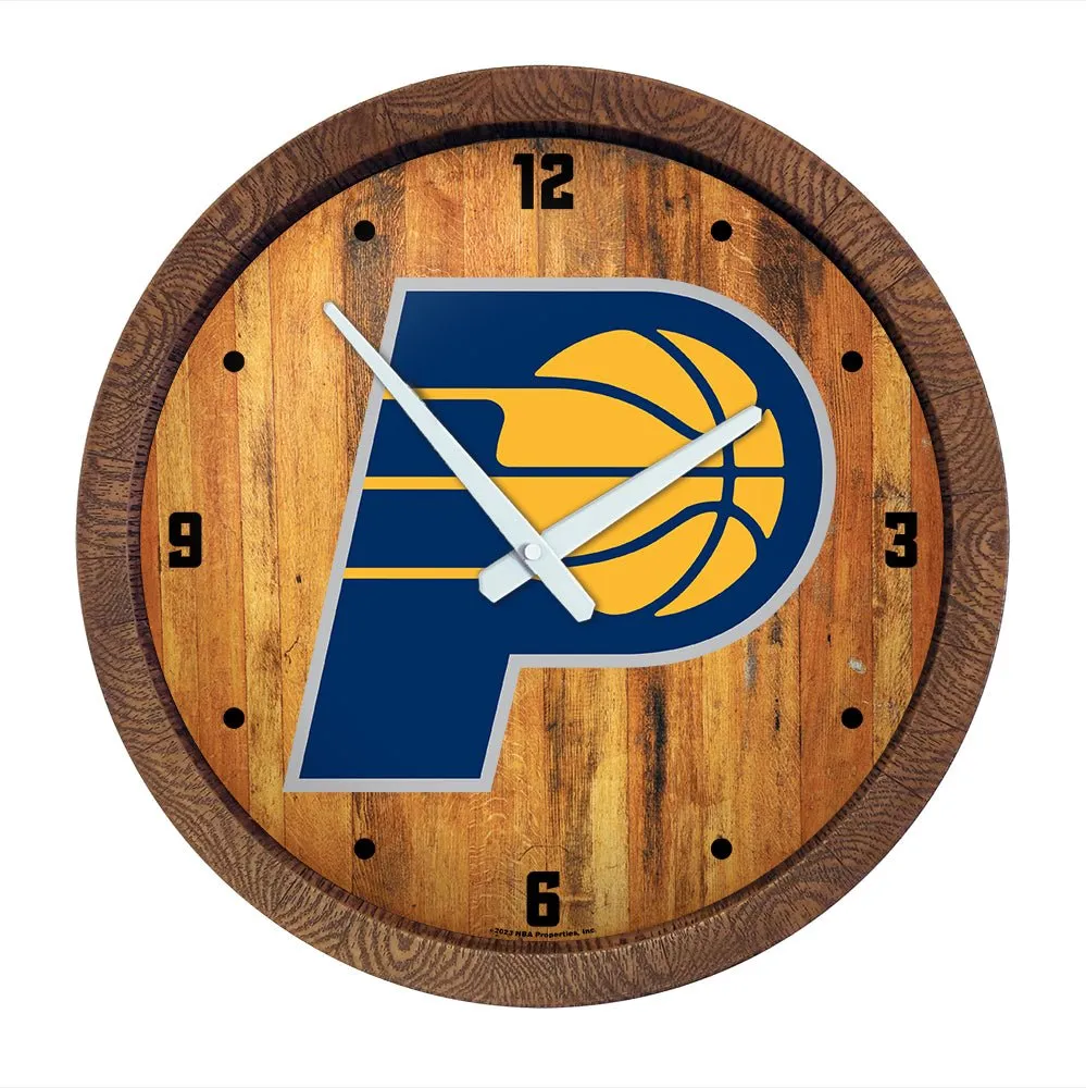 Indiana Pacers: "Faux" Barrel Top Clock