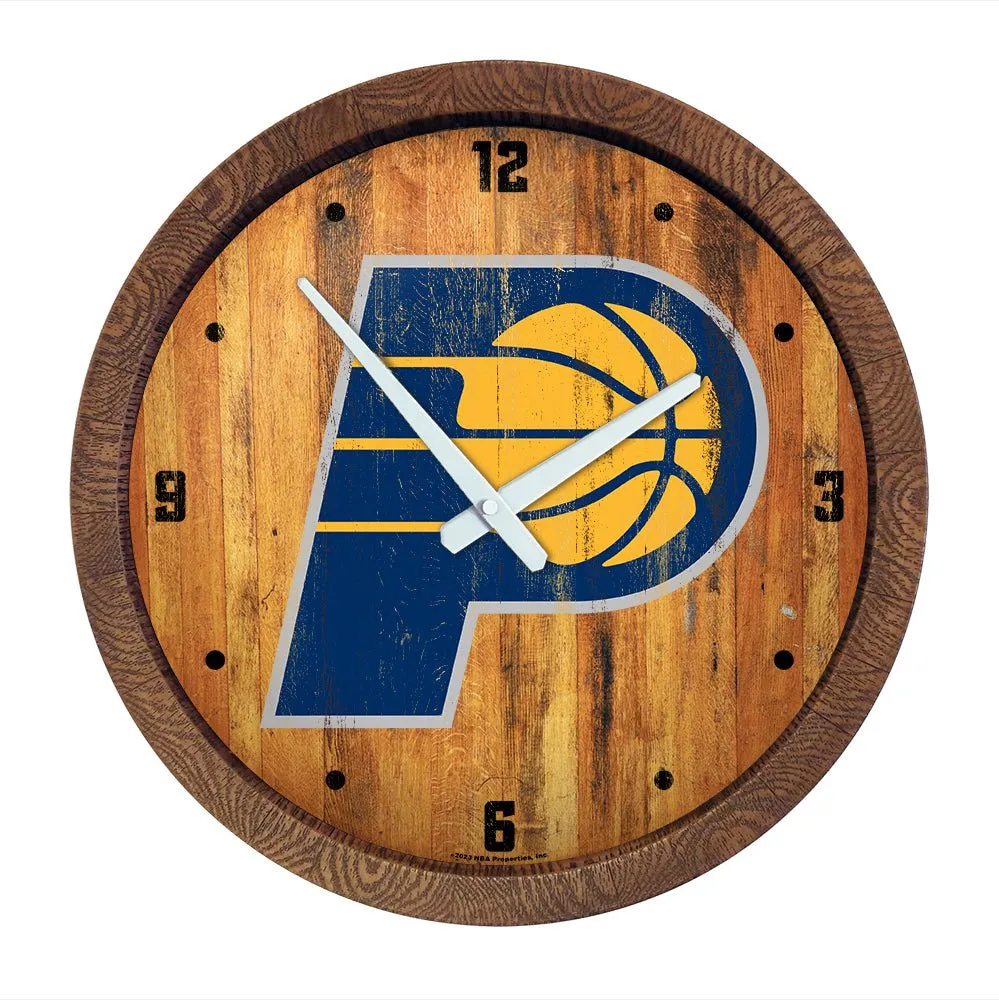 Indiana Pacers: "Faux" Barrel Top Clock