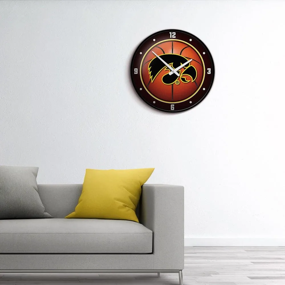 Iowa Hawkeyes: Basketball - Modern Disc Wall Clock