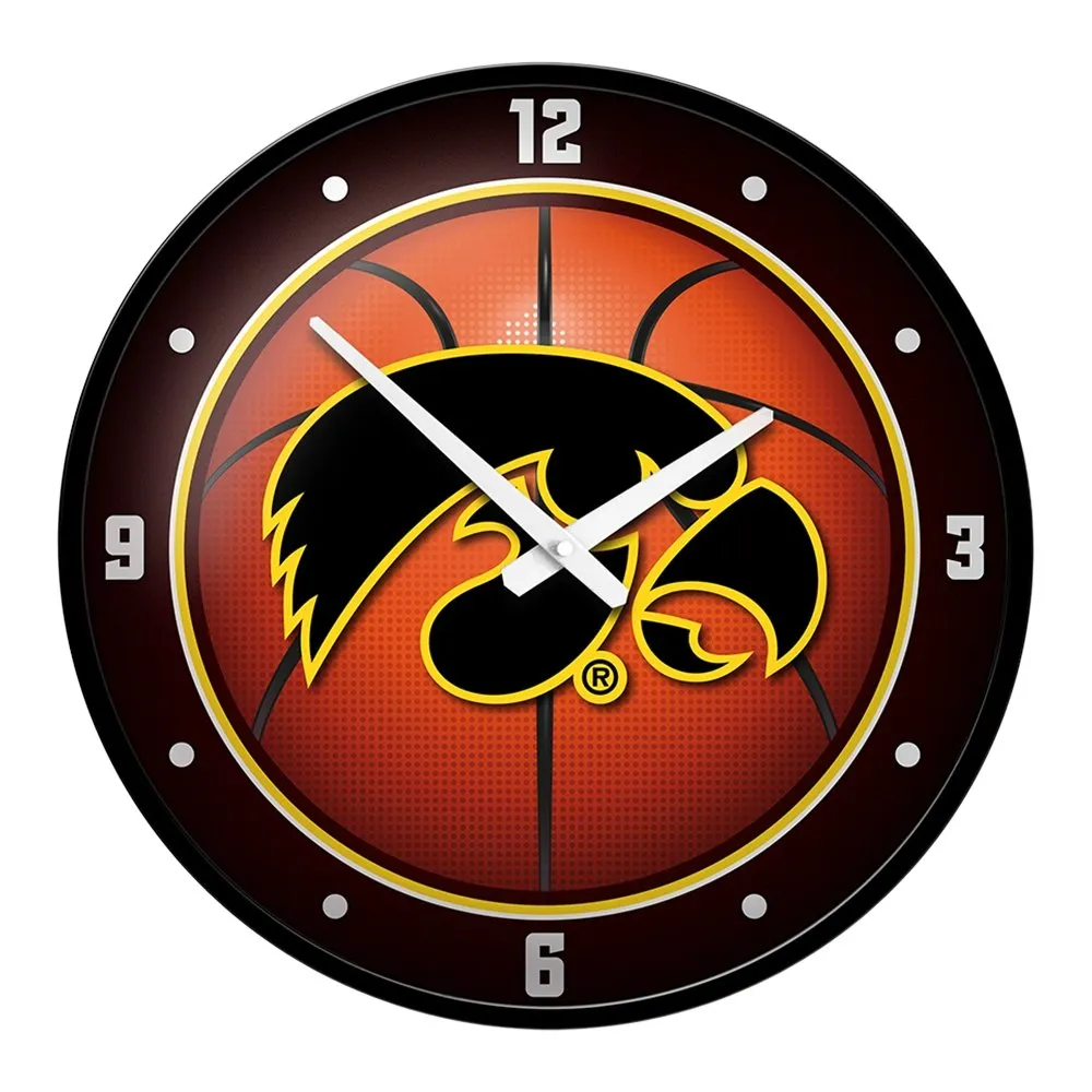 Iowa Hawkeyes: Basketball - Modern Disc Wall Clock