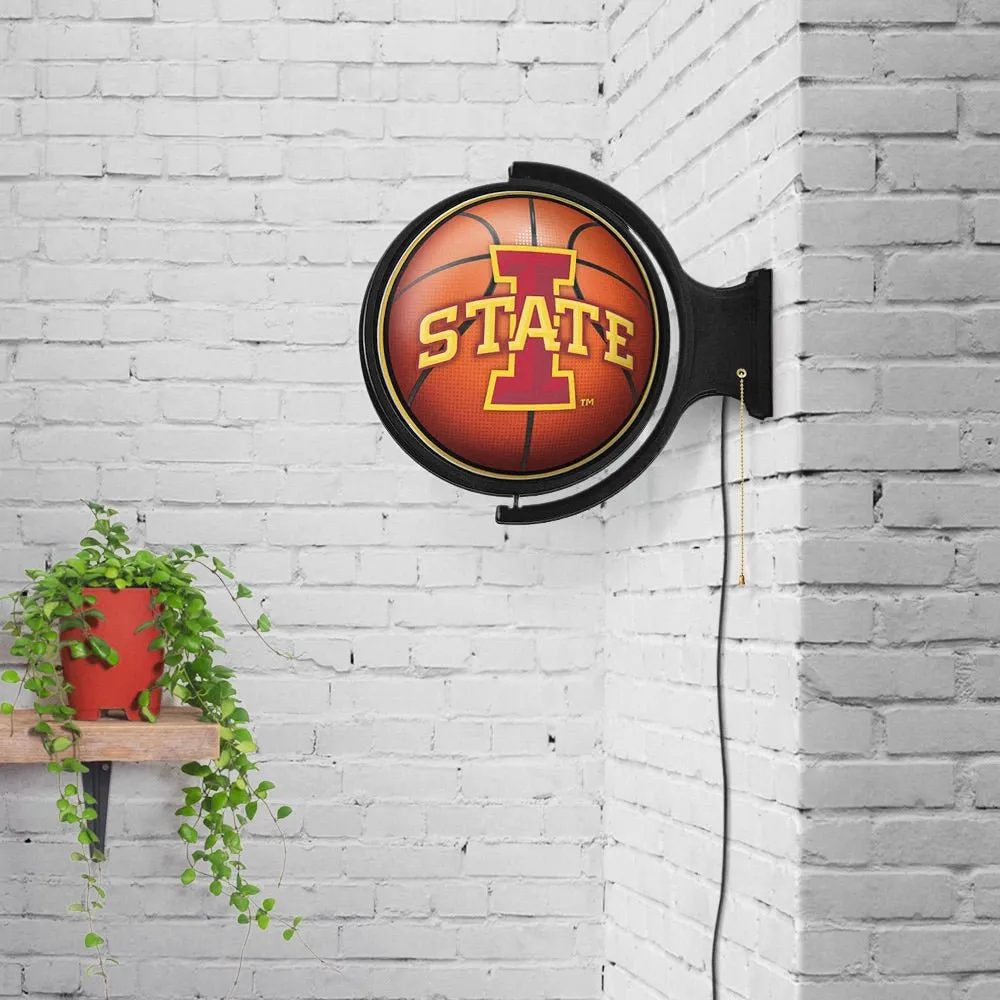 Iowa State Cyclones: Basketball - Original Round Rotating Lighted Wall Sign