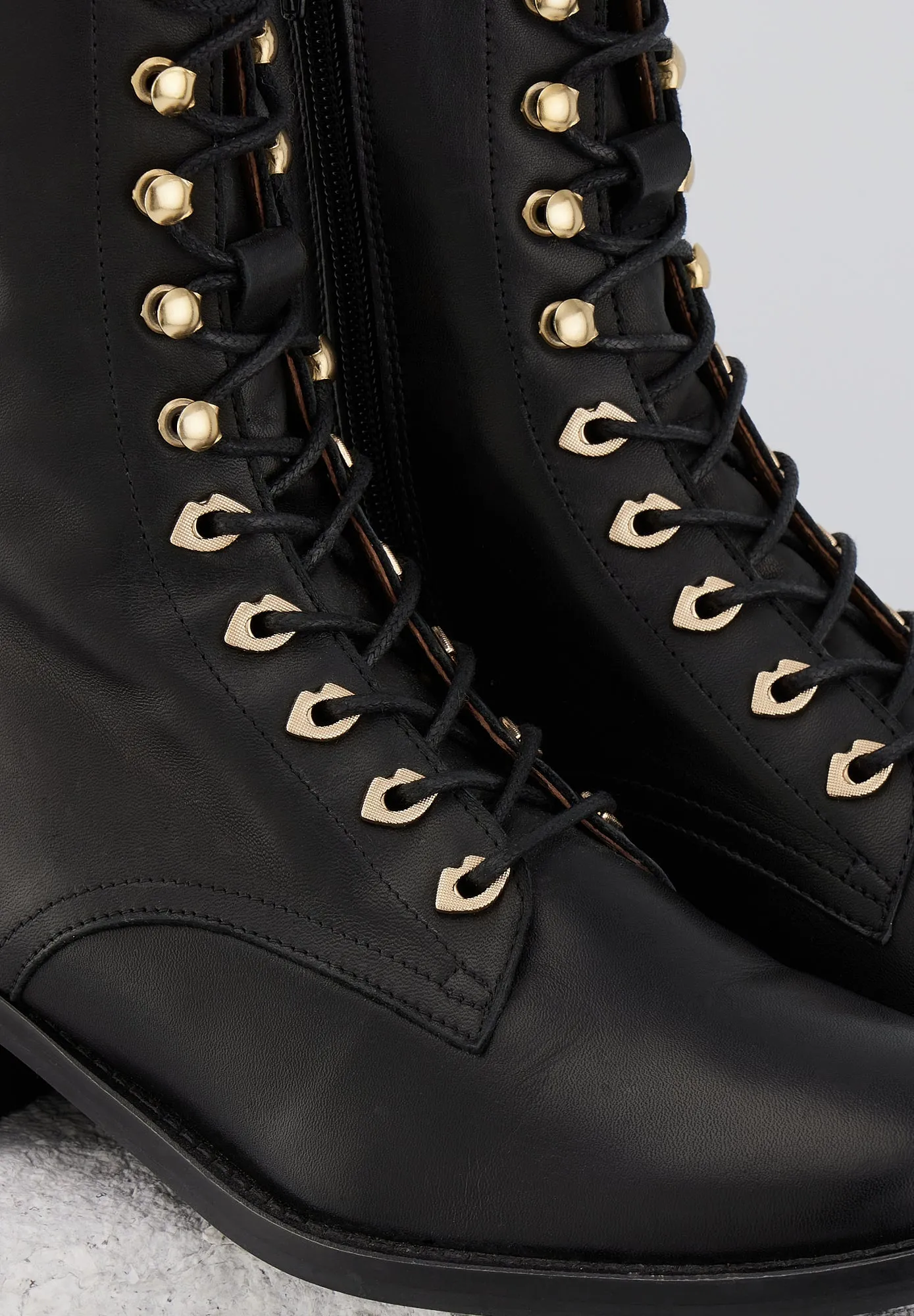 Janis-Cuir Lisse Noir