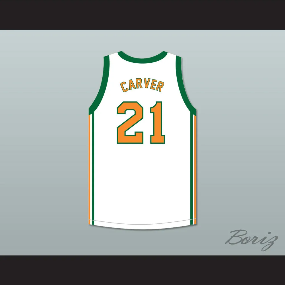 Jason Carver 21 Hawkins High School Tigers White Basketball Jersey 2