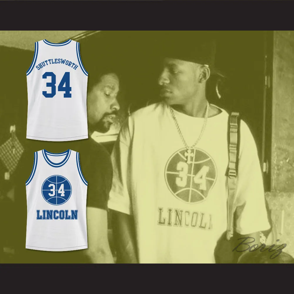 Jesus Shuttlesworth 34 White Lincoln High School Basketball Jersey He Got Game
