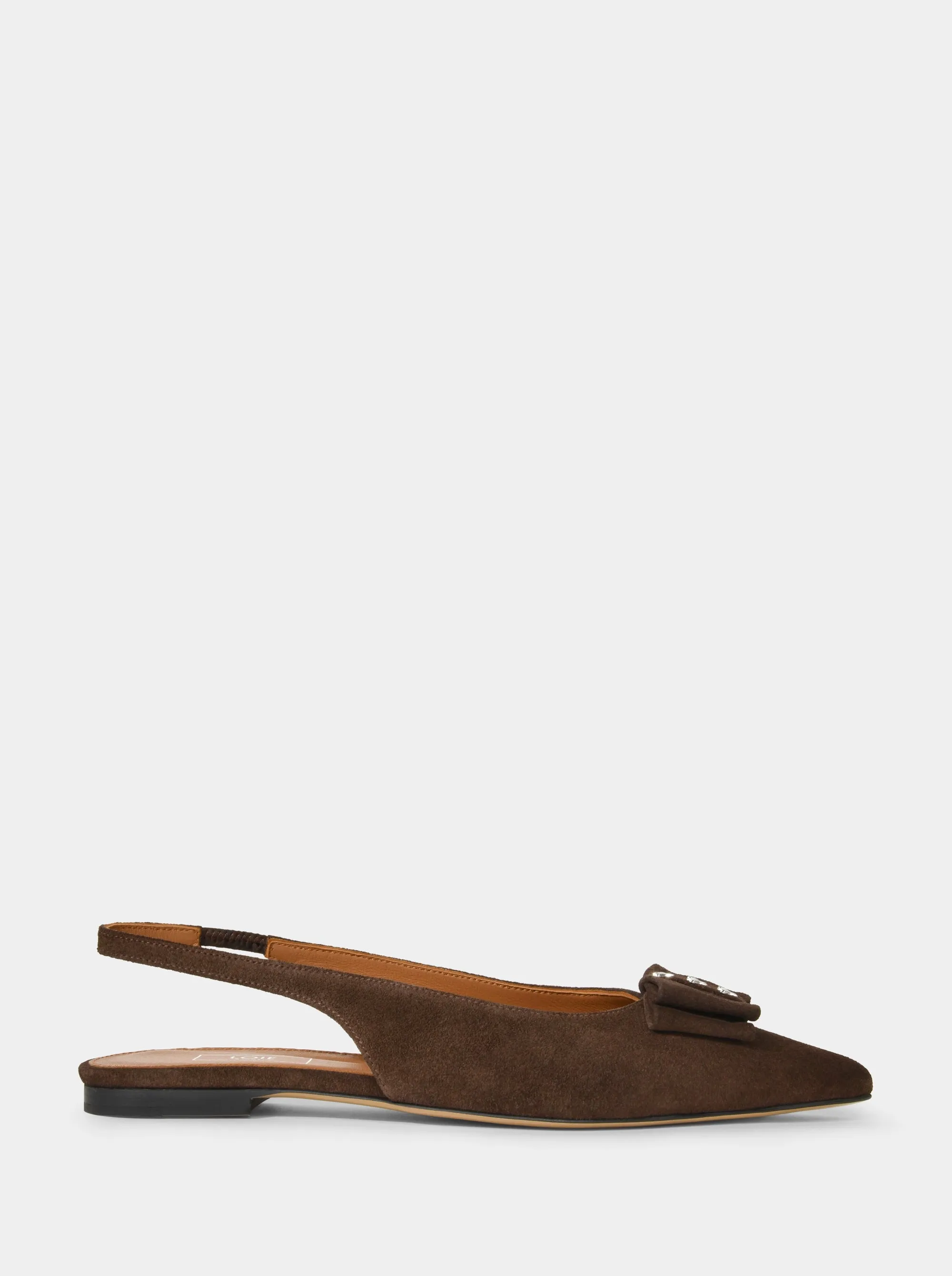 JULY BROWN SUEDE BALLET FLATS
