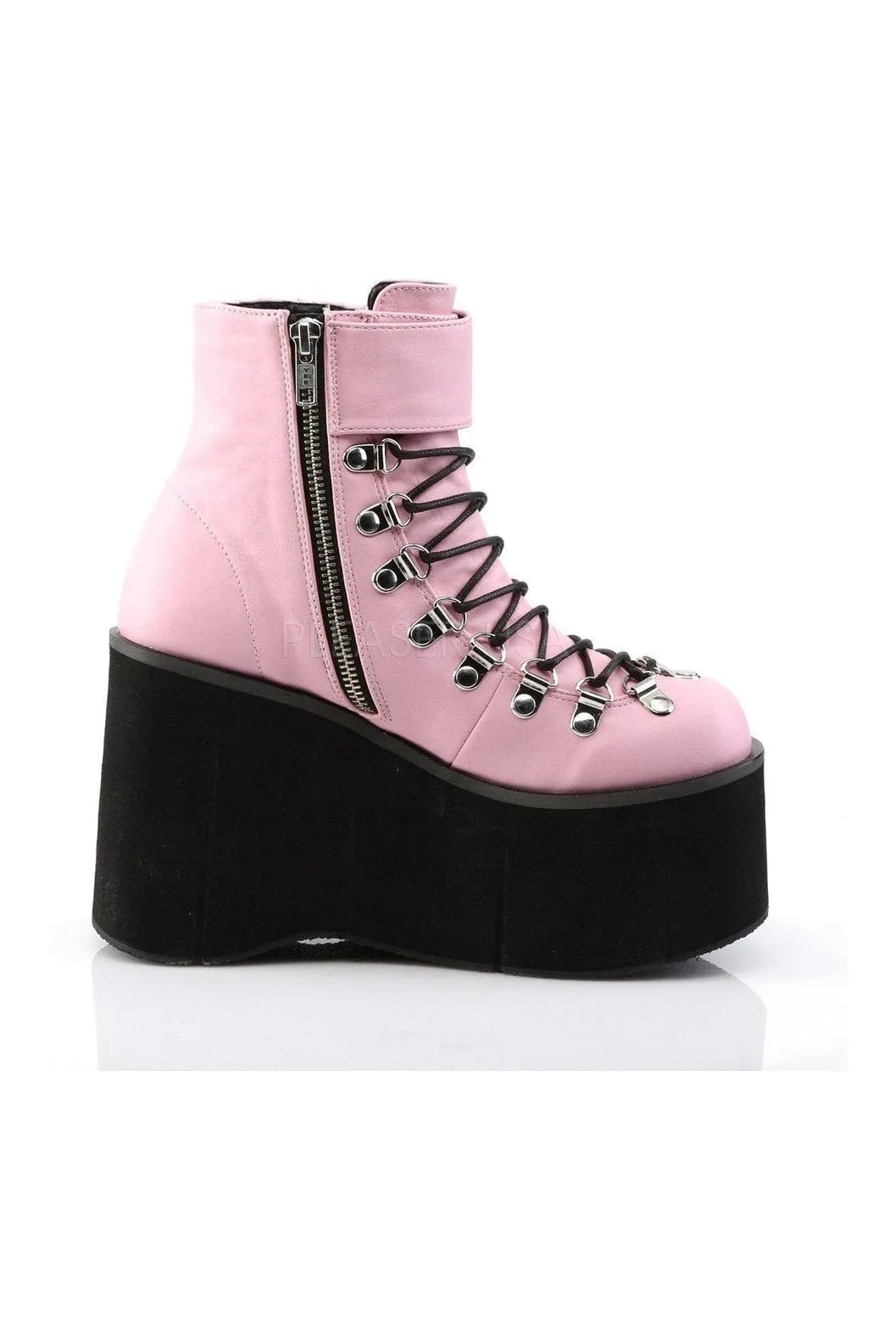 KERA-21 Demonia Ankle Boot | Pink Faux Leather