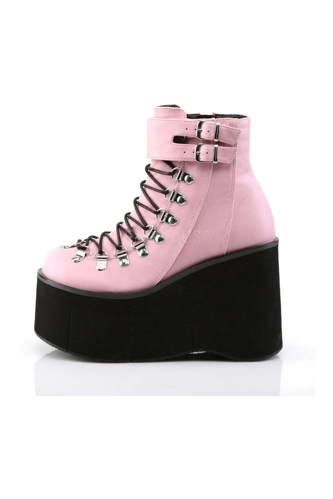 KERA-21 Demonia Ankle Boot | Pink Faux Leather