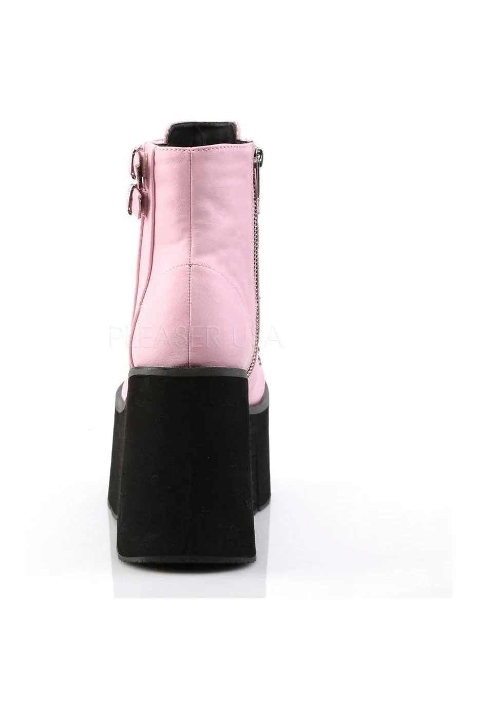 KERA-21 Demonia Ankle Boot | Pink Faux Leather