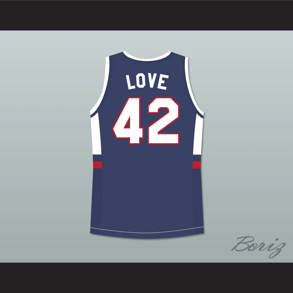 Kevin Love 42 Lake Oswego Lakers High School Navy Blue Basketball Jersey