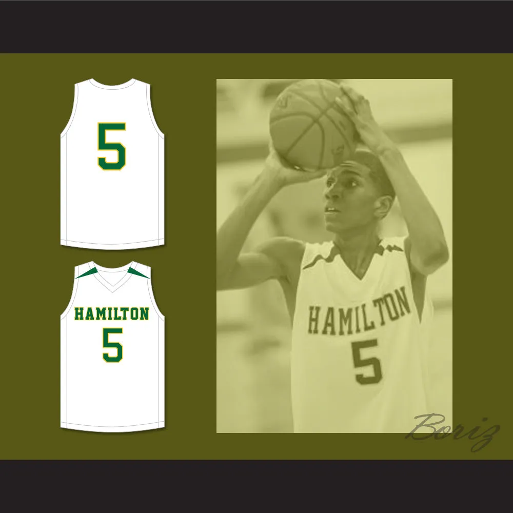 Kevon Looney 5 Alexander Hamilton High School Wildcats White Basketball Jersey 1