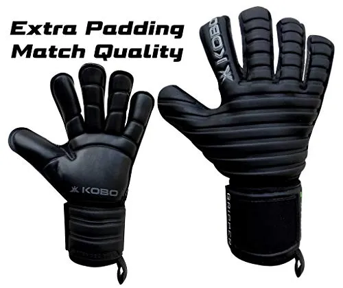 Kobo Football/Soccer Goal Keeper Professional Gloves (6.5, Gripper)