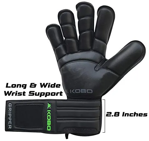 Kobo Football/Soccer Goal Keeper Professional Gloves (6.5, Gripper)