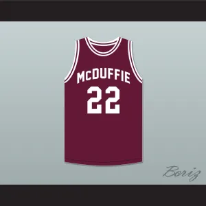 Larry Nance 22 McDuffie High School Fighting Scots Maroon Basketball Jersey