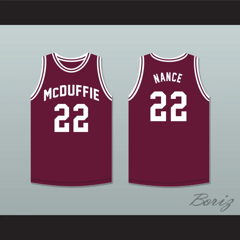 Larry Nance 22 McDuffie High School Fighting Scots Maroon Basketball Jersey
