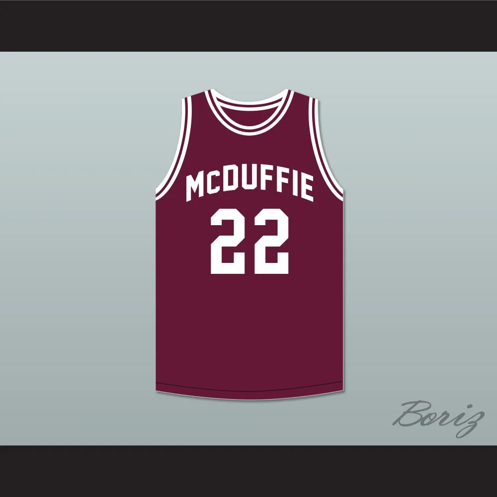Larry Nance 22 McDuffie High School Fighting Scots Maroon Basketball Jersey