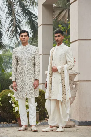 Laska & Rudra- Chikankari Achkan Sets