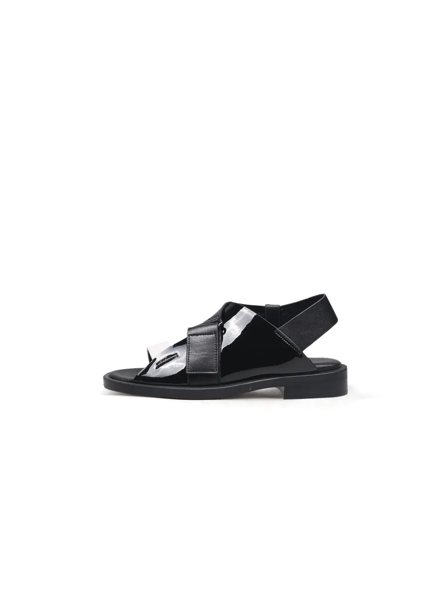 Leanora Black Contrast Sandal