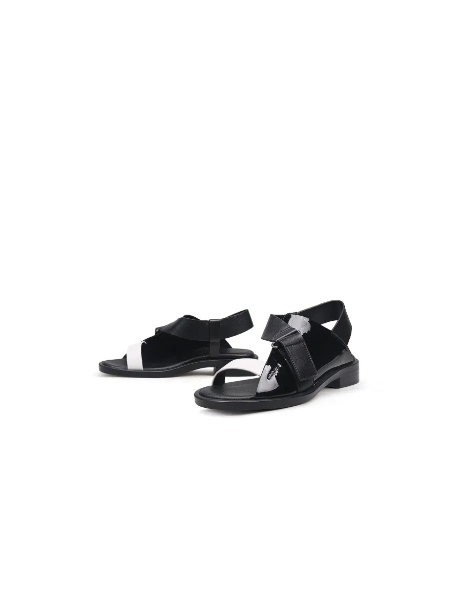 Leanora Black Contrast Sandal