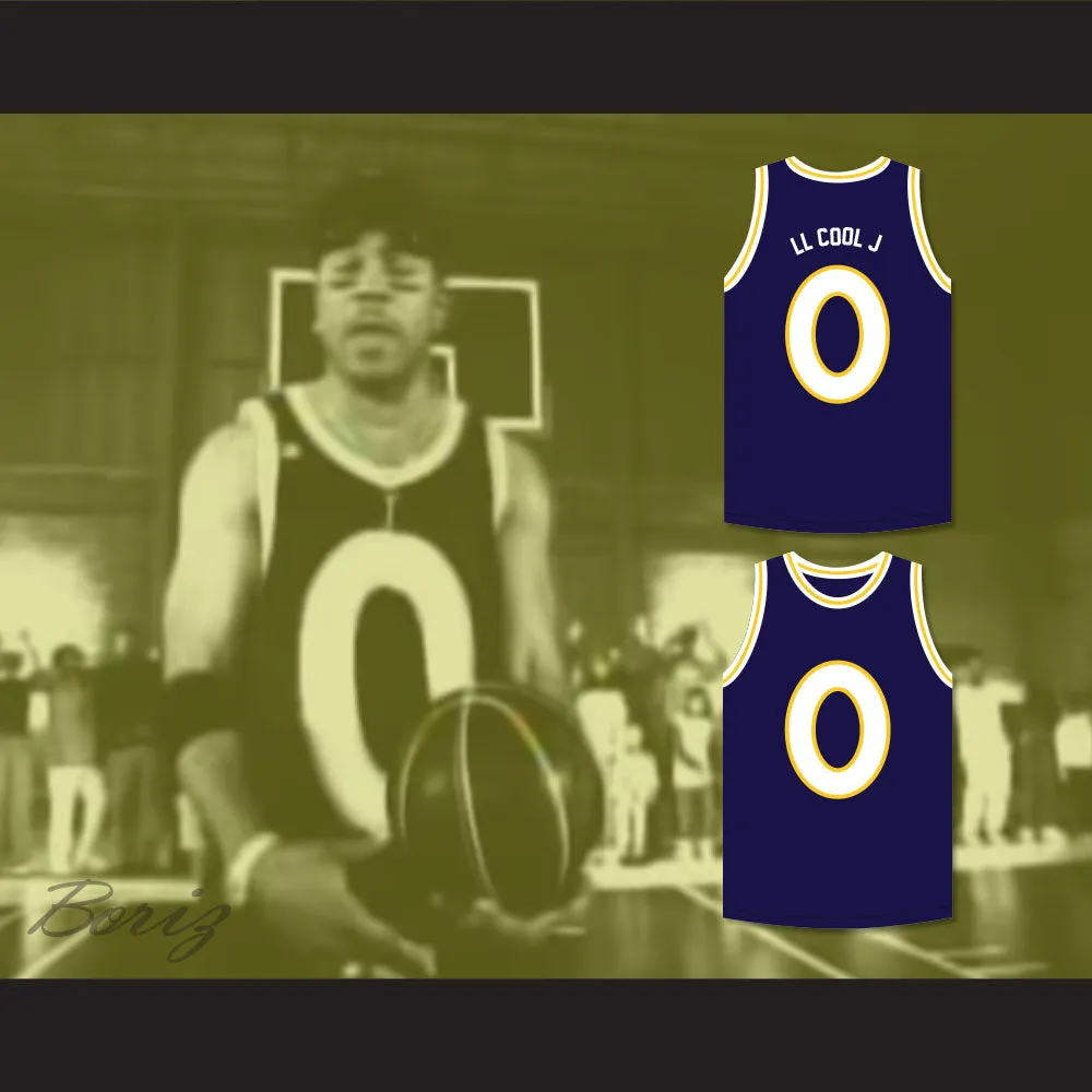 LL Cool J 0 Monstars Dark Blue Basketball Jersey Hit Em High