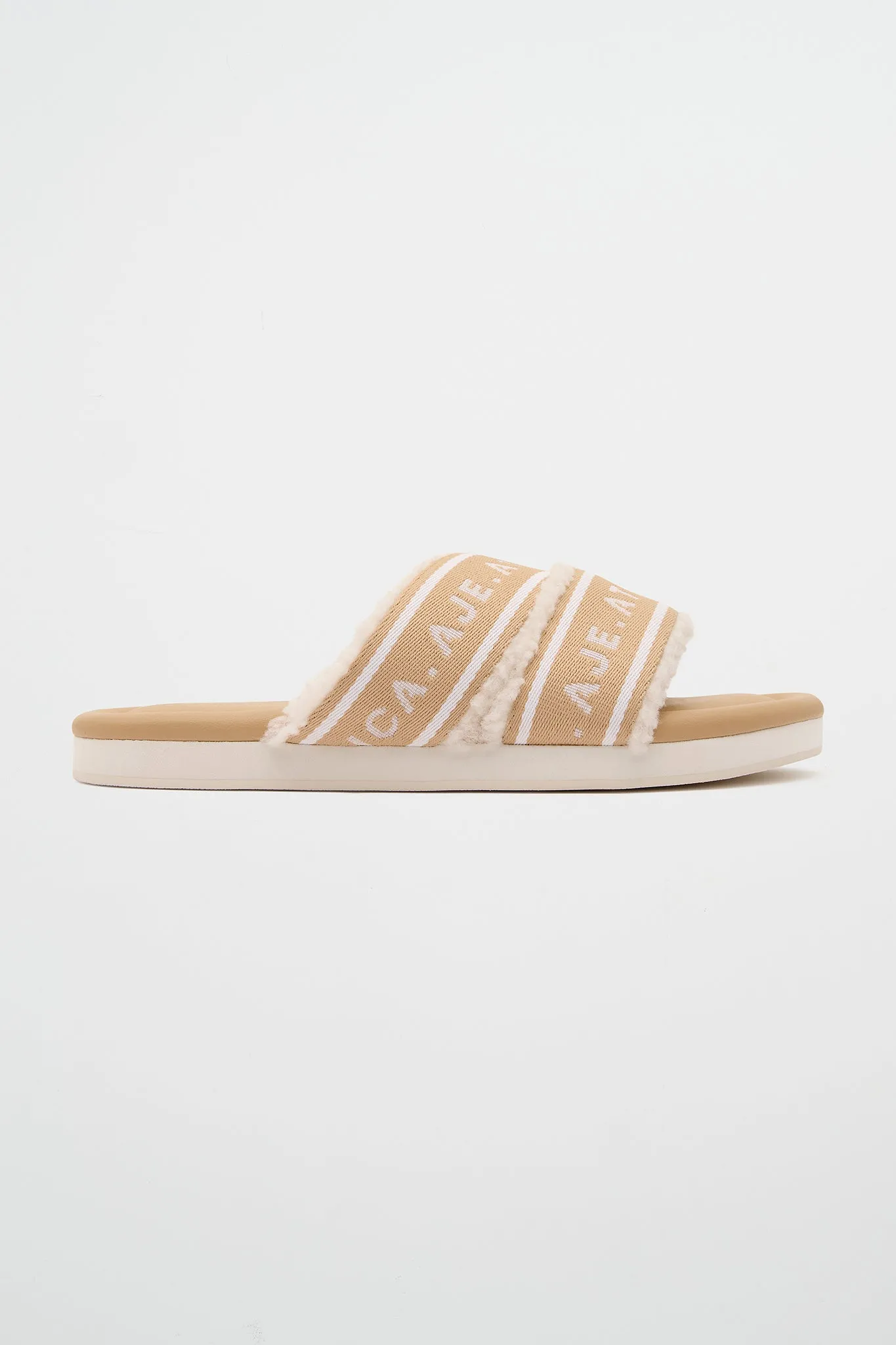 Logotape Shearling Slides 938