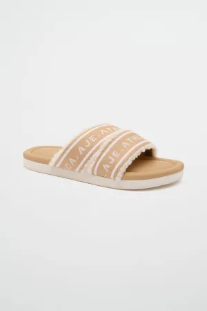 Logotape Shearling Slides 938