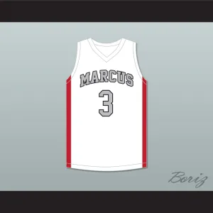 Marcus Smart 3 Edward S. Marcus High School Marauders White Basketball Jersey 1
