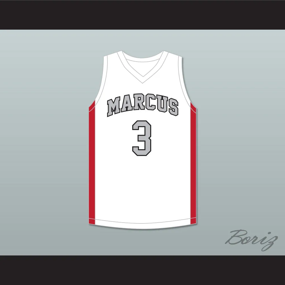 Marcus Smart 3 Edward S. Marcus High School Marauders White Basketball Jersey 1