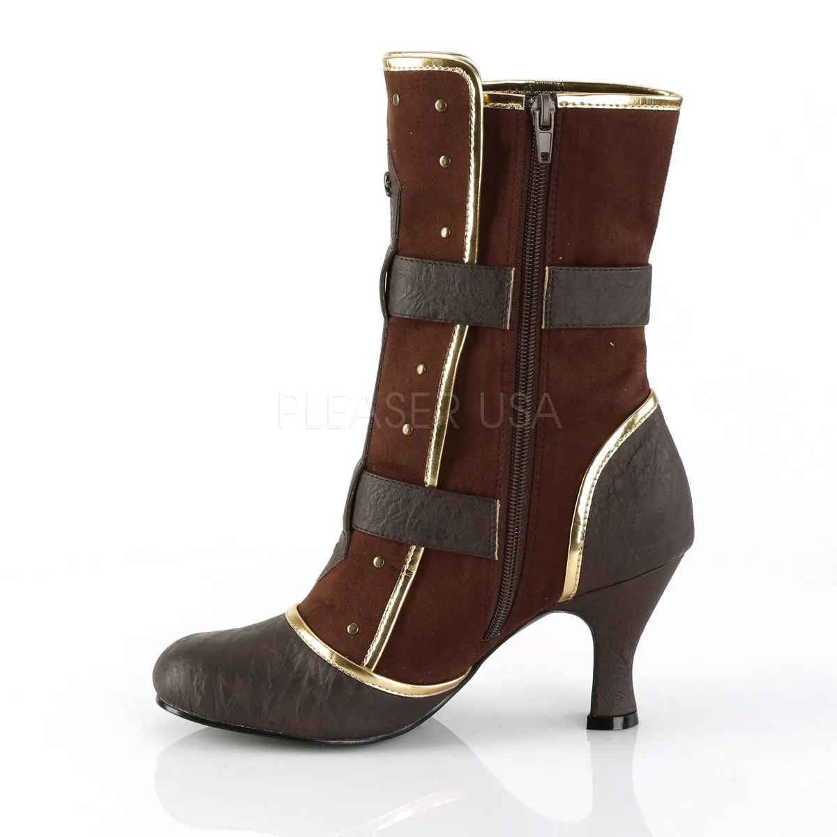 MATEY-205  Brown Distressed PU-Microfiber