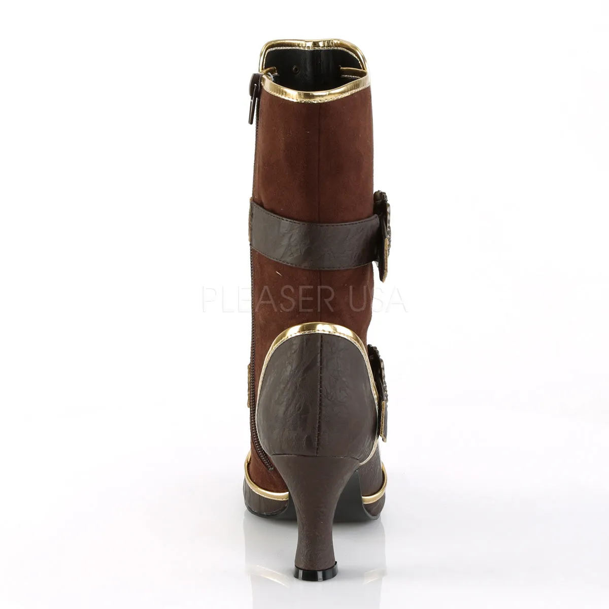 MATEY-205  Brown Distressed PU-Microfiber