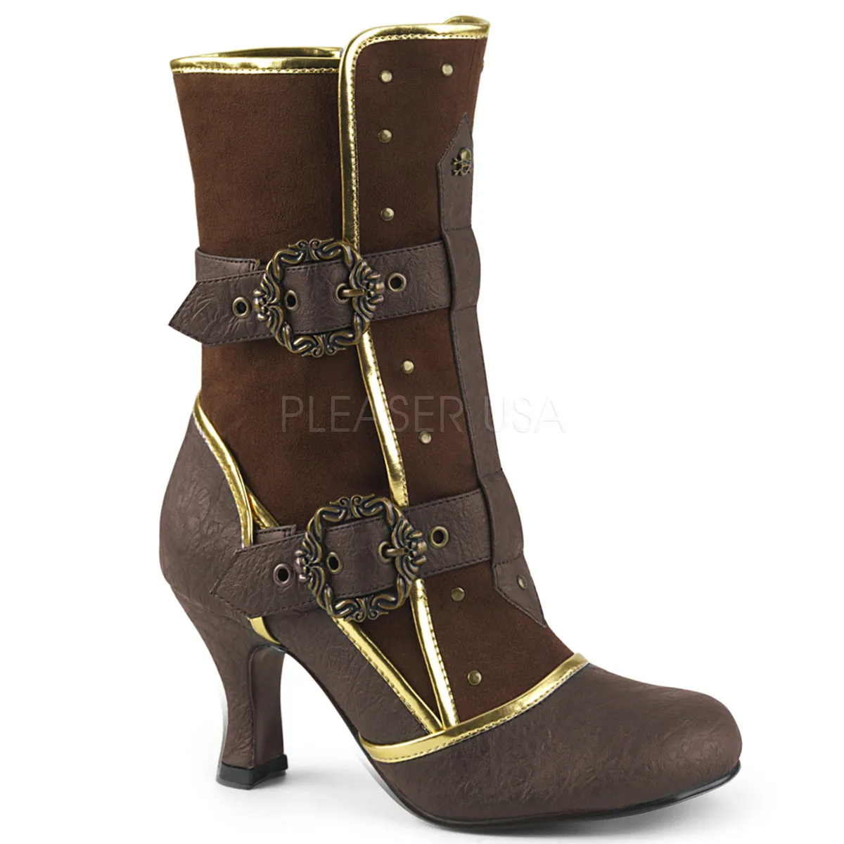 MATEY-205  Brown Distressed PU-Microfiber