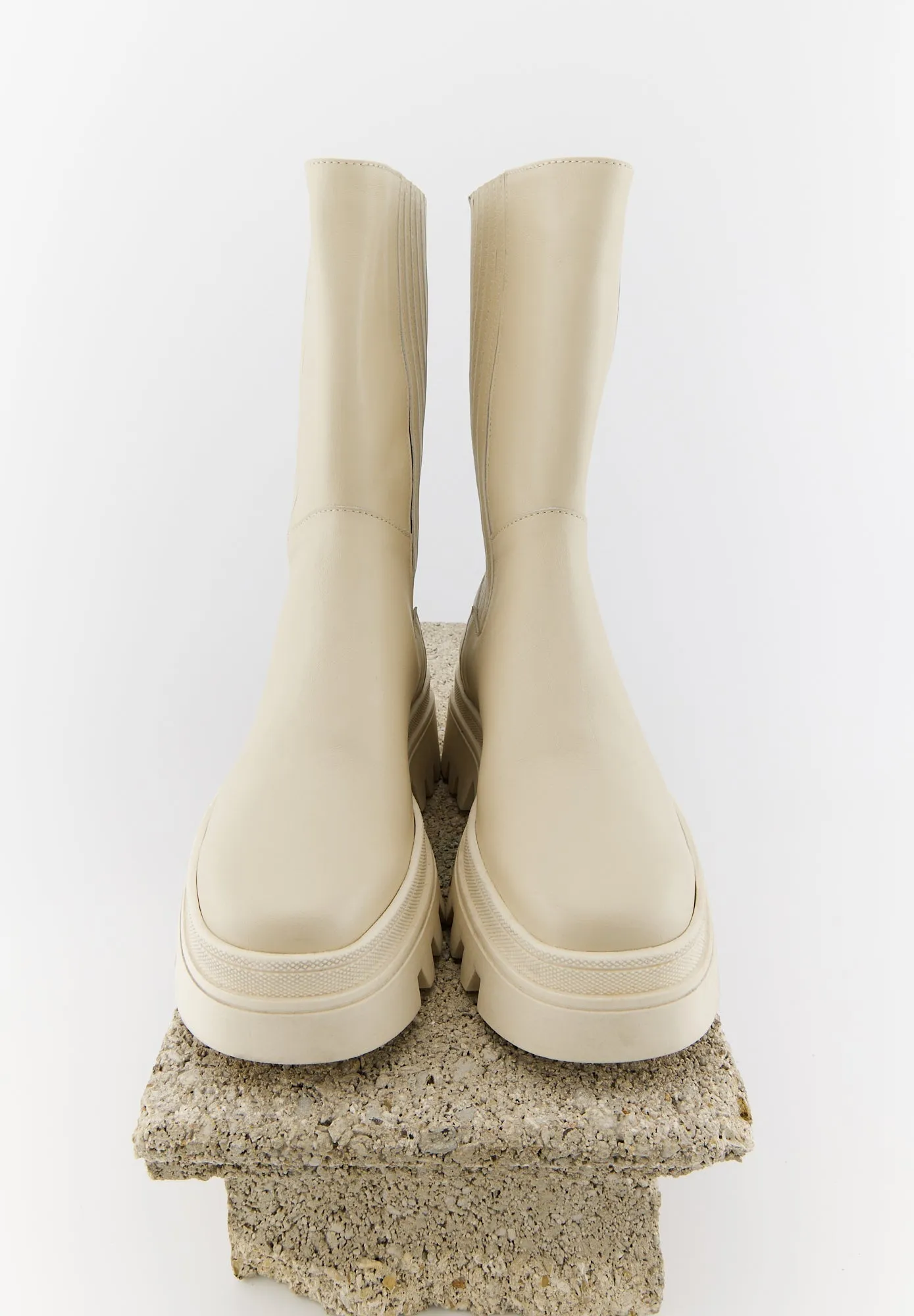 May-Cuir Lisse Beige